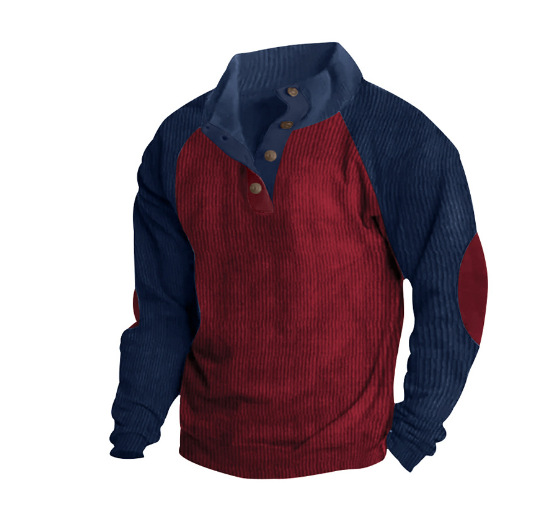 Men's outdoor corduroy athletic sweatshirt