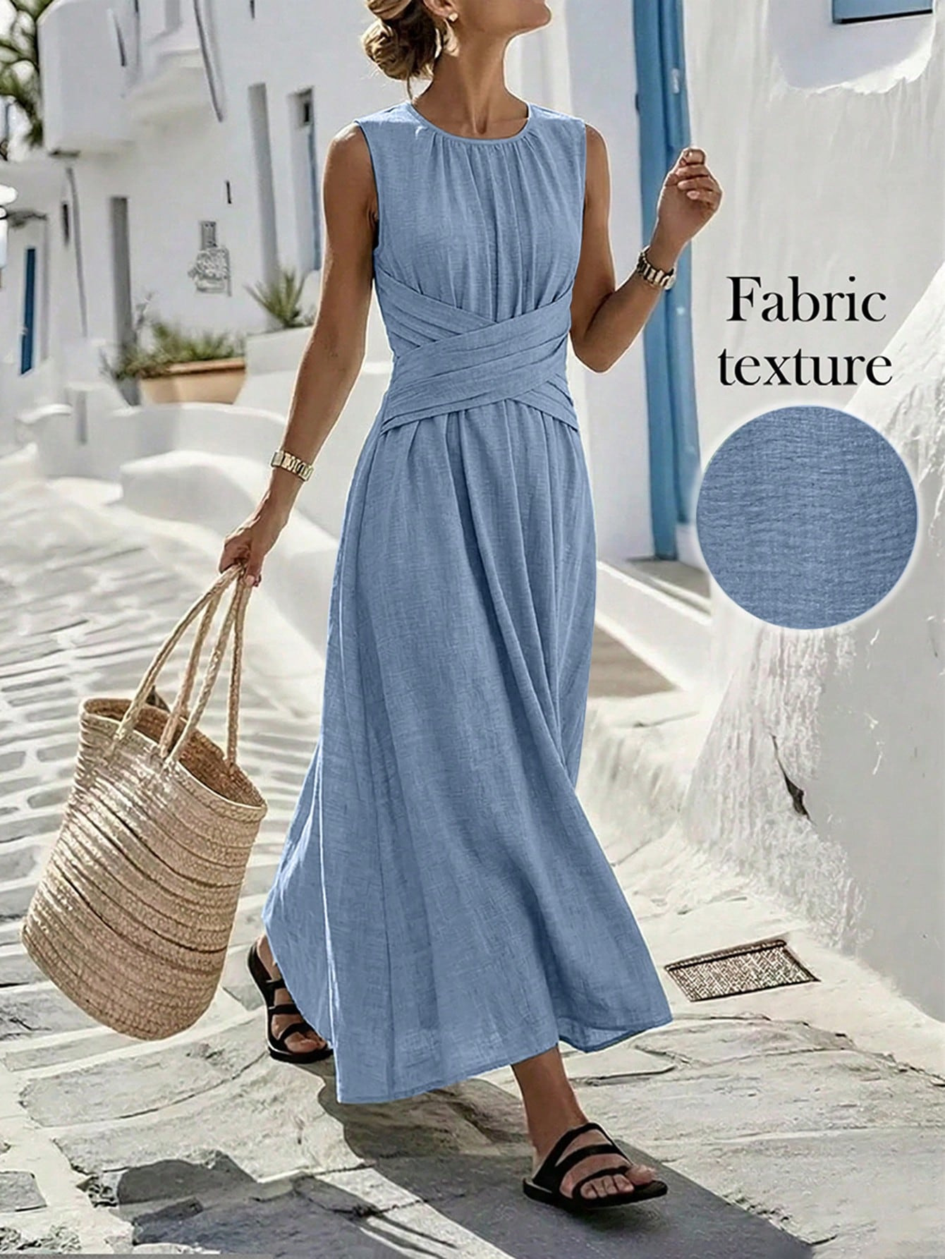 FLASH SALE - Criss-Cross Waist Maxi Dress