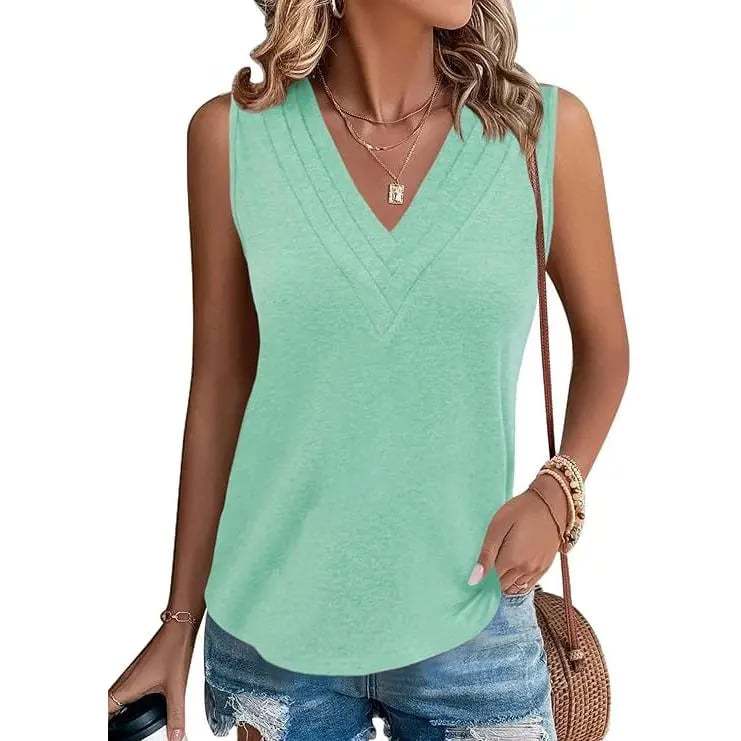 🎁✨Women V Neck Tank Tops Dressy Casual Summer Loose Fit Sleeveless Shirts Blouse Comfy Womenswear Soft Basic 🎁✨Women V Neck Tank Tops Dressy Casual Summer Loose Fit Sleeveless Shirts Blouse Comfy Womenswear Soft Basic 🎁✨Women V Neck Tank Tops Dressy C