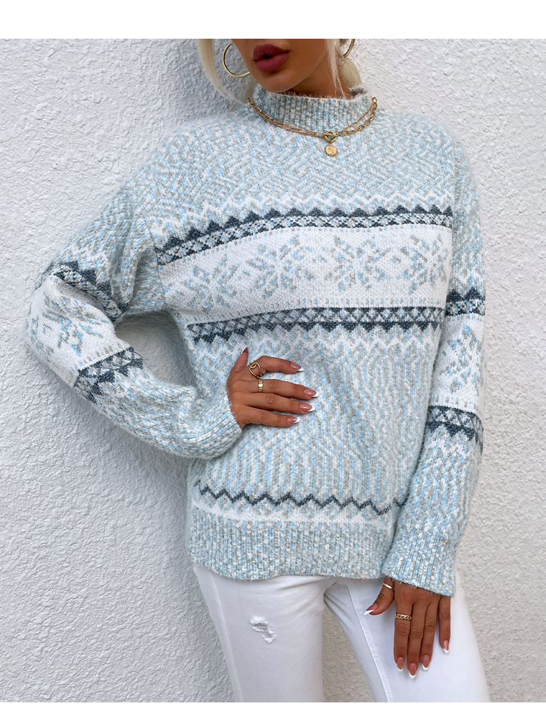 Women's New Year Sweater Fair Isle Sweater Pullover Ugly Sweater