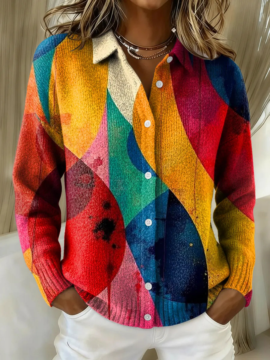 Women's timeless plaid cardigan