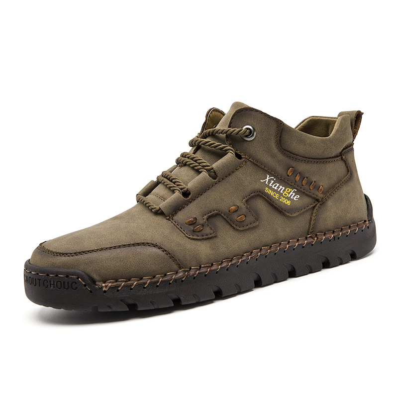 ⏰ 50% Off - 2026 New Men's High-Top Lace-Up Outdoor Leather Boots