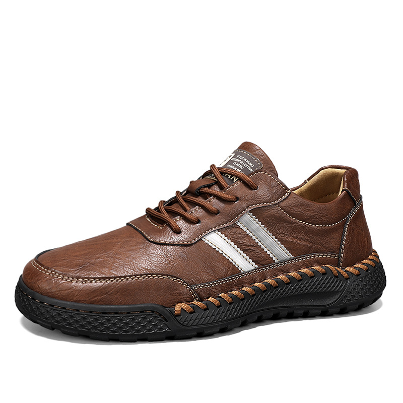 ⏰ 50% Off - Men's Genuine Leather Low-Top Non-Slip Orthopedic Shoes