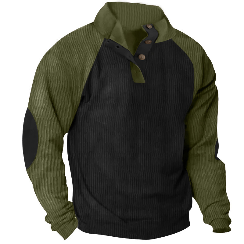 Men's outdoor corduroy athletic sweatshirt