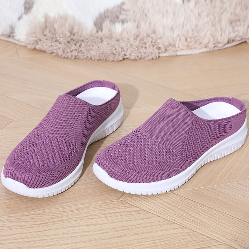Women’s Breathable Knit Slip-On Walking Shoes