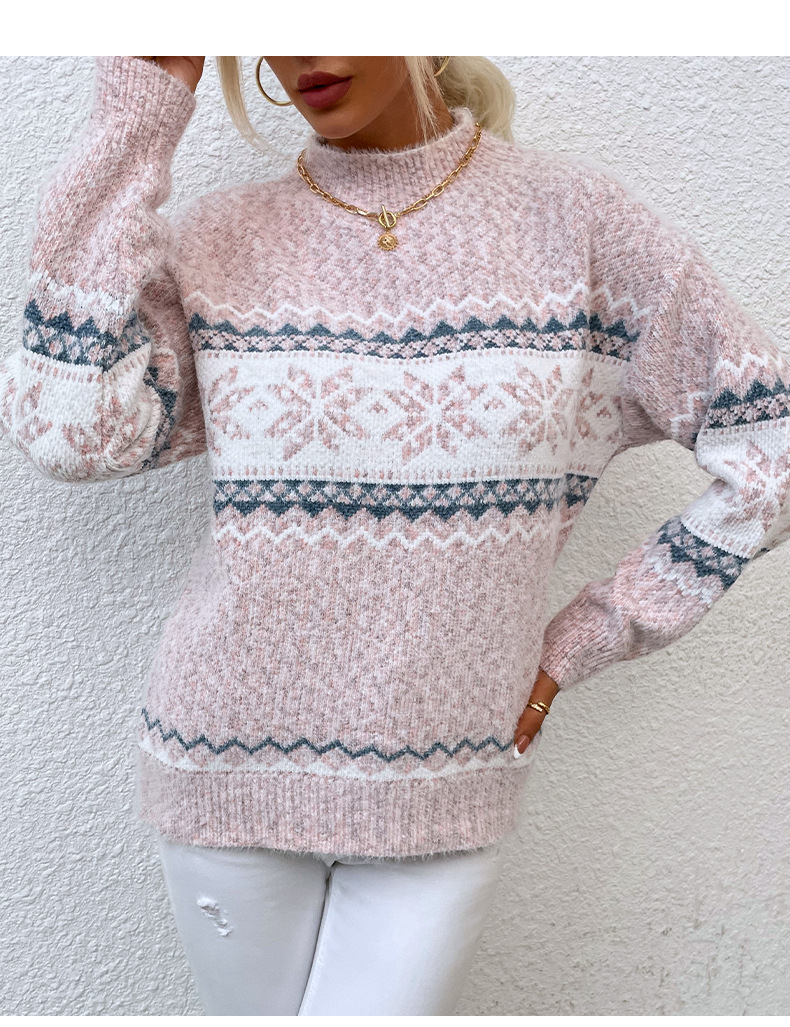 Women's New Year Sweater Fair Isle Sweater Pullover Ugly Sweater