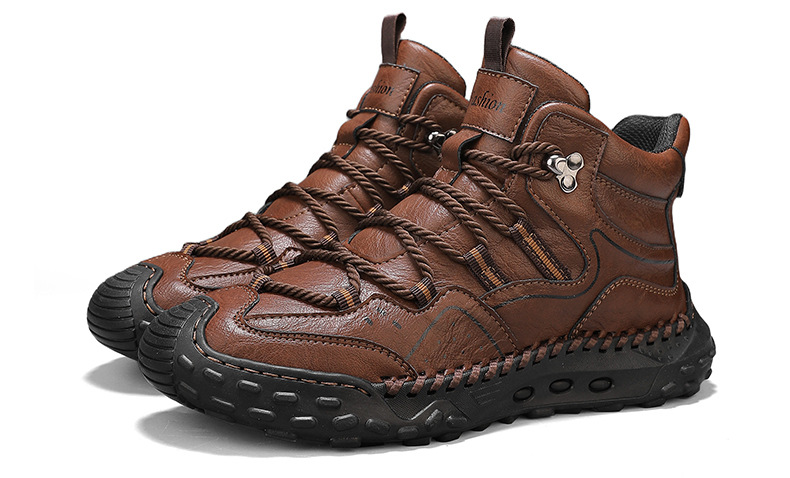 ⏰ 50% off - Men's Genuine Leather Mid-Top Non-Slip Orthopedic Shoes