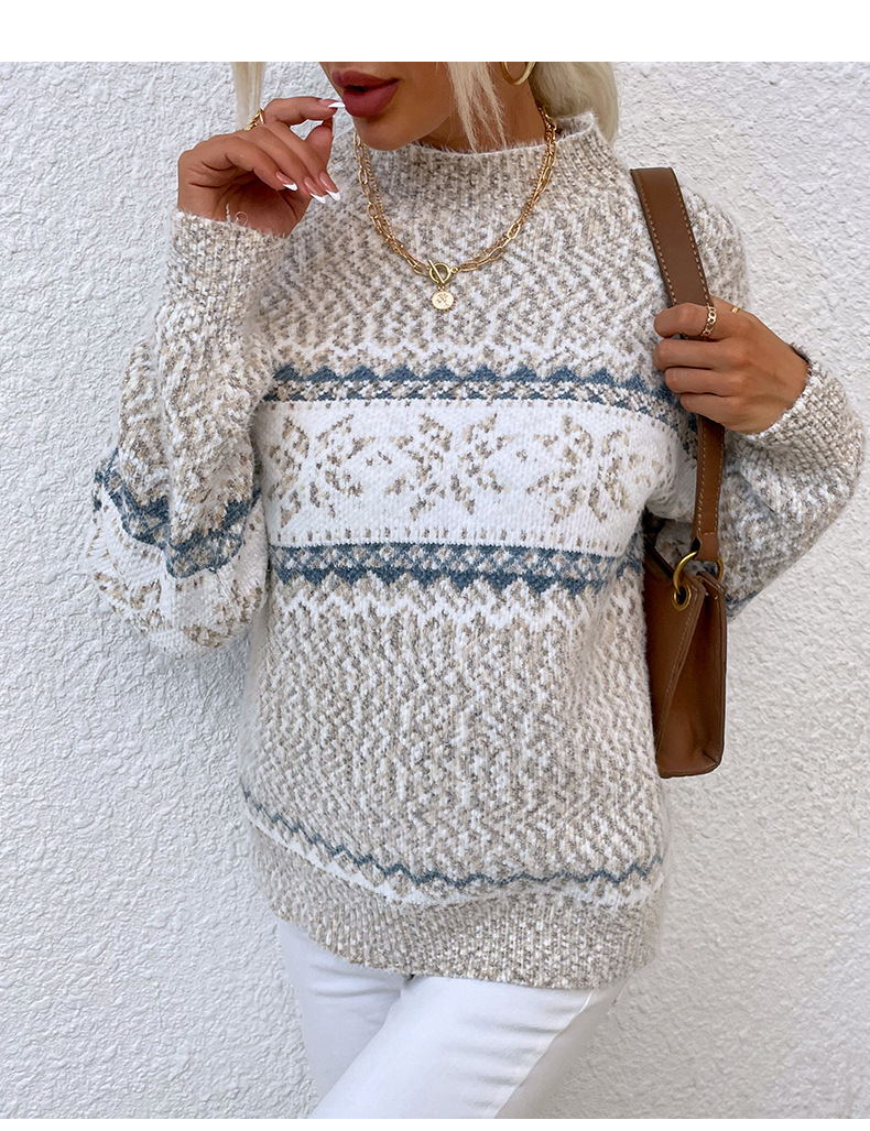 Women's New Year Sweater Fair Isle Sweater Pullover Ugly Sweater