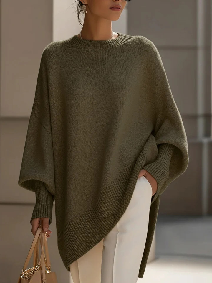  CLEARANCE SALE🔥 Women's Cozy Loose Asymmetrical Hem Sweater 