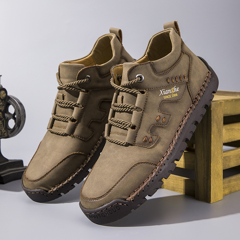 ⏰ 50% Off - 2026 New Men's High-Top Lace-Up Outdoor Leather Boots