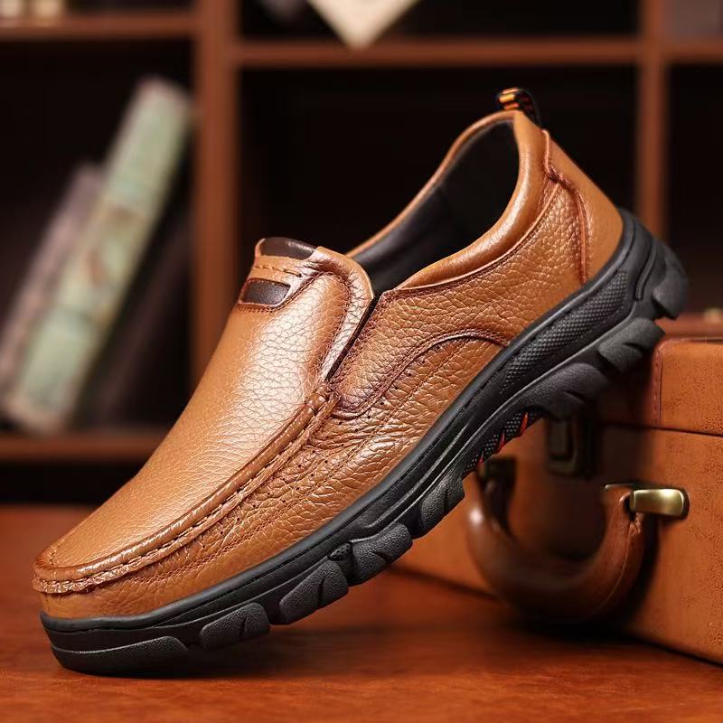 ⏰ 50% Off - Men's Genuine Leather Soft-Soled Non-Slip Orthopedic Painless Walking Shoes