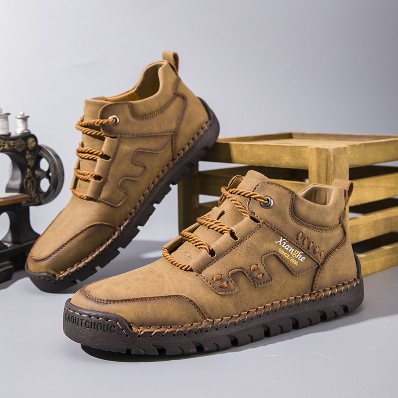 ⏰ 50% Off - 2026 New Men's High-Top Lace-Up Outdoor Leather Boots