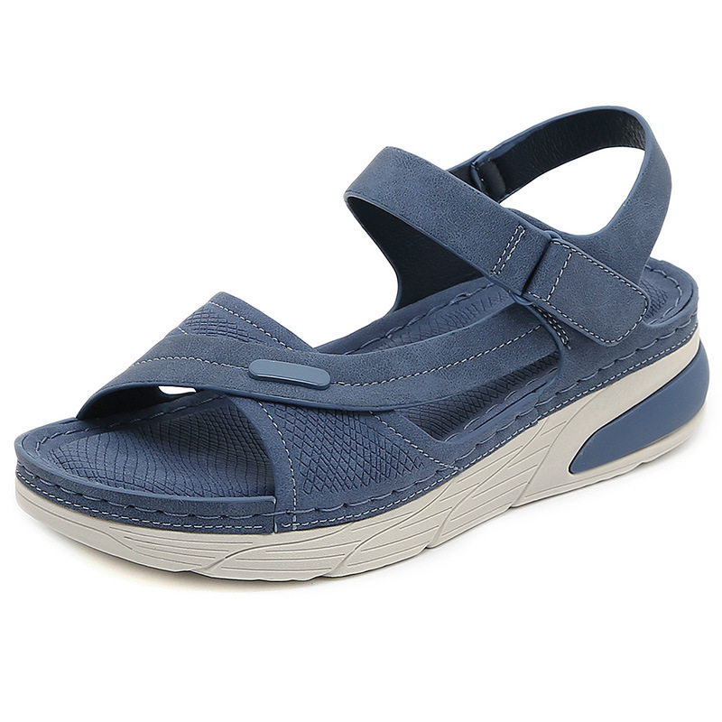 Comfortable, platform, Velcro-stitched, lightweight sandals