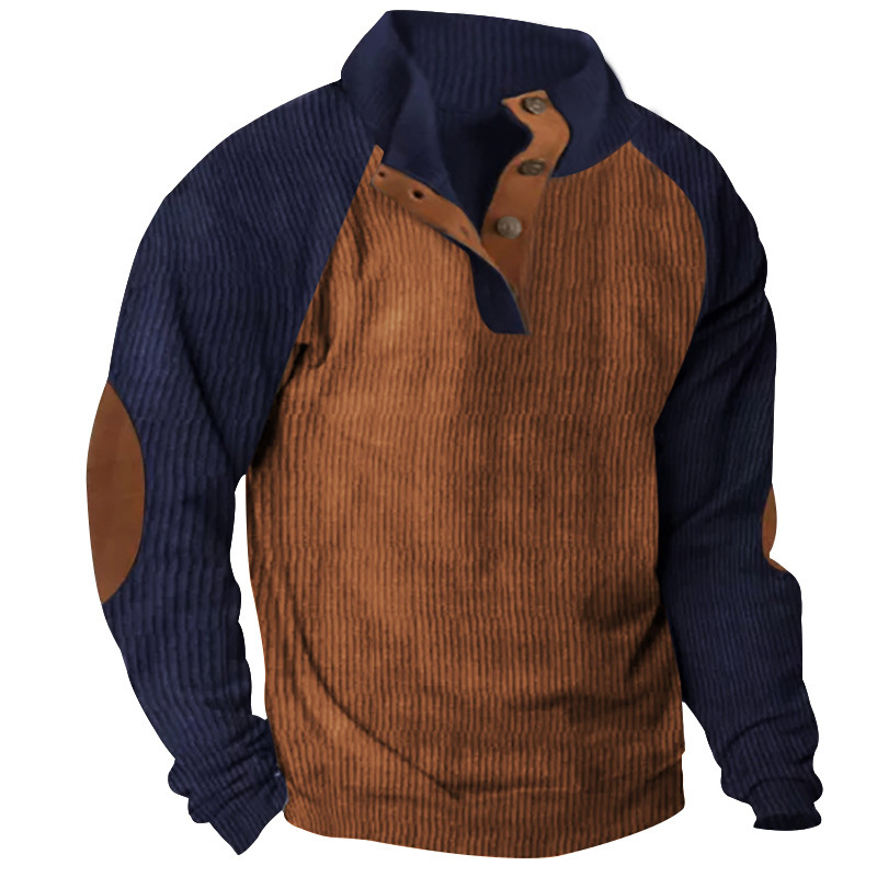 Men's outdoor corduroy athletic sweatshirt