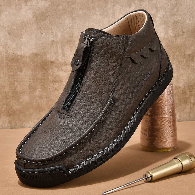 🔥Today 60% off🔥Men's handmade genuine leather slip-on loafers with arch support