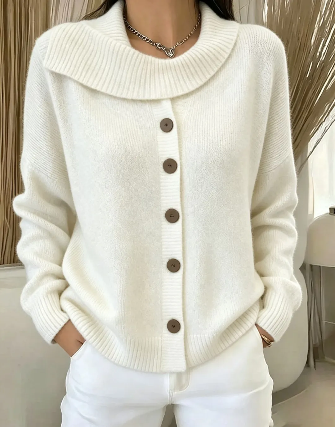 CLEARANCE SALE🔥Women's Cozy Button-Up Knit Cardigan