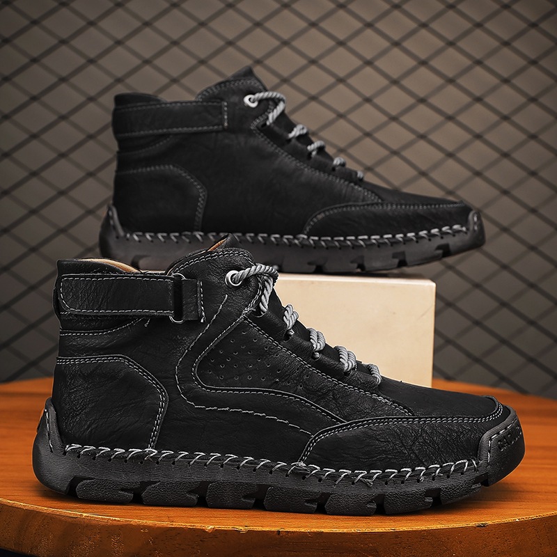 ⏰Limited Time Sale 70% OFF-Handcrafted men's orthopedic leather boots with arch support