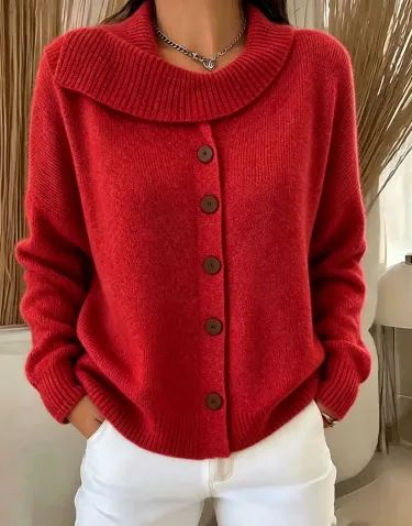 CLEARANCE SALE🔥Women's Cozy Button-Up Knit Cardigan