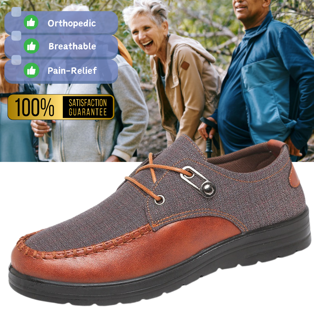 Men's Casual Canvas Shoes Waterproof Orthopedic Walking Shoes(Limited 50% off)