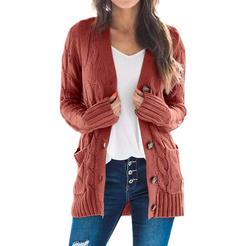 Wool Lovers’ Favorite – Women’s Wool Blend Button-Down Cardigan with Pockets