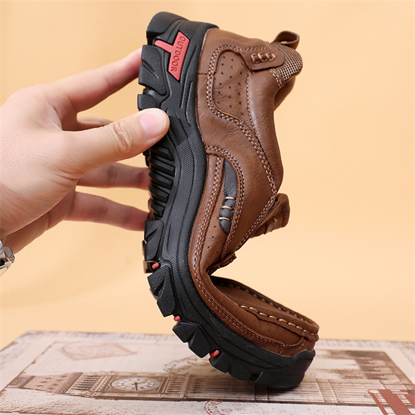 Men's genuine leather cushioned non-slip casual business shoes