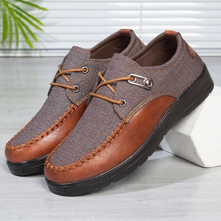 Men's Casual Canvas Shoes Waterproof Orthopedic Walking Shoes(Limited 50% off)