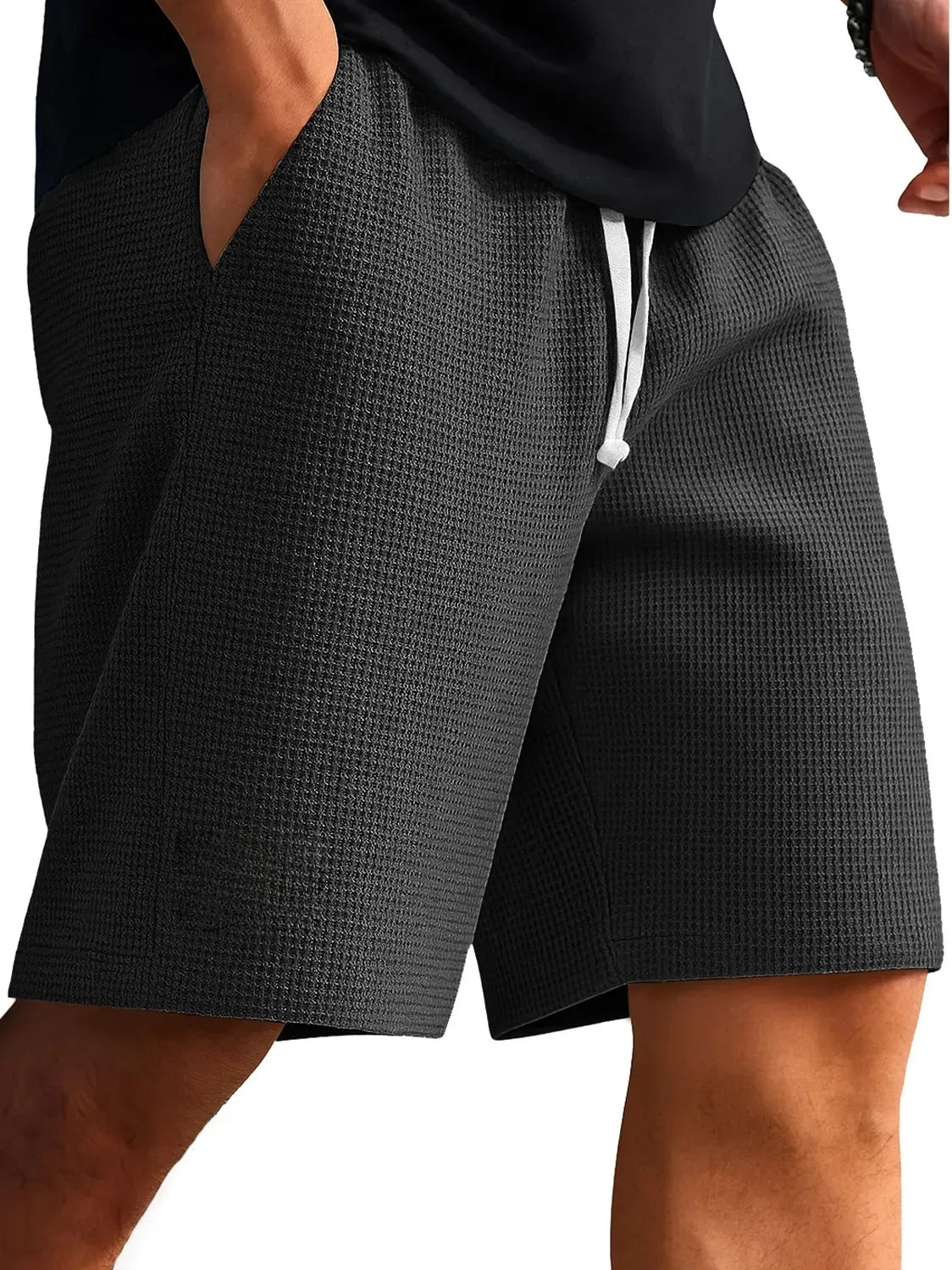 Men’s Waffle Knit Casual Shorts