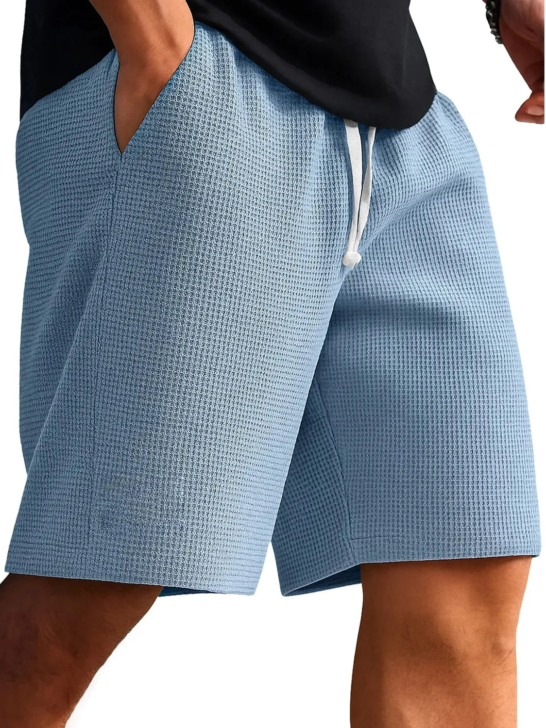 Men’s Waffle Knit Casual Shorts