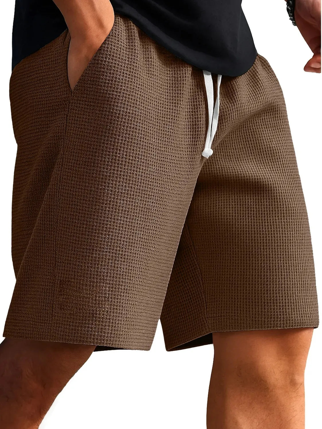 Men’s Waffle Knit Casual Shorts