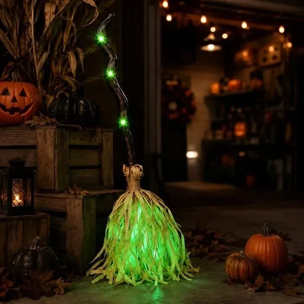 🧙‍♀️🔥 Last Day 49% OFF 🧹Animated Moving Witch Broom with Light & Sound