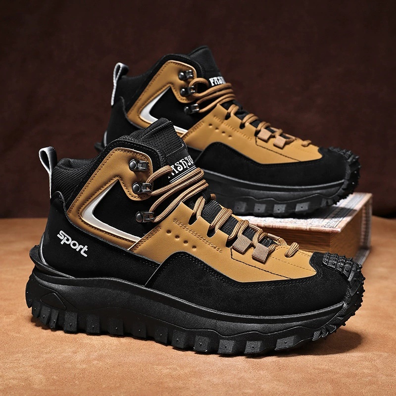 (⏰LAST DAY-70% OFF🛒)Men's Outdoor Hiking Boots - Waterproof, Non-Slip, Puncture-Proof And Smash-Proof; Correct Arch Support And Wide Toe - Suitable For Daily Wear And Outdoor Adventures