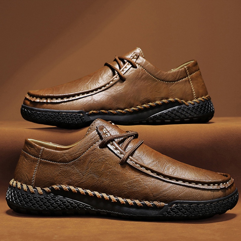 ⏰Clearance Sale – 60% OFF🔥 Men’s Luxury Leather Shoes – Wide Toe Comfort, Arch Support & Easy Slip-On