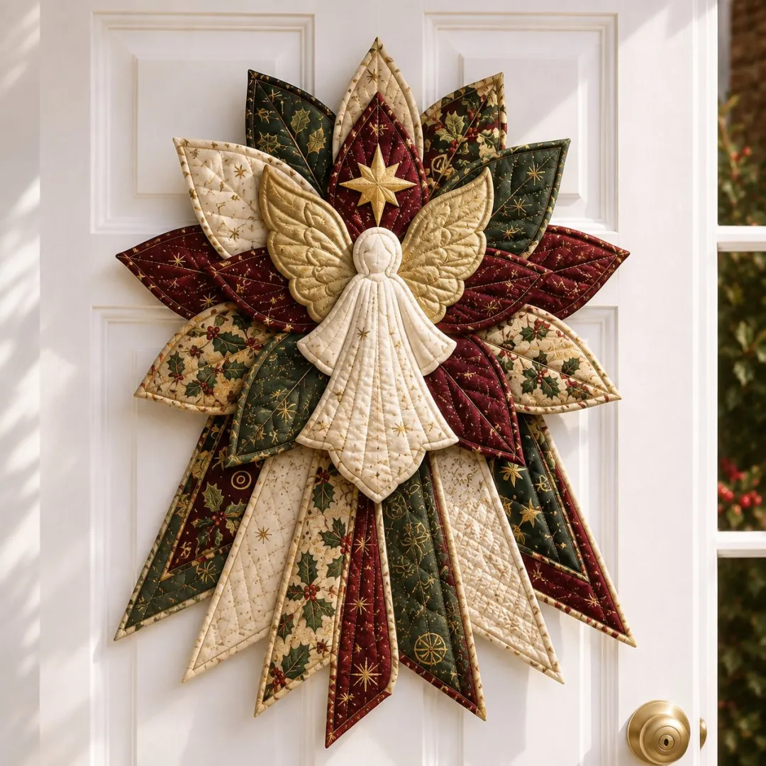 🎉 Holiday Celebration 50% OFF 🎄 – Festive Quilted Christmas Door Hanging DIY Sewing Kit