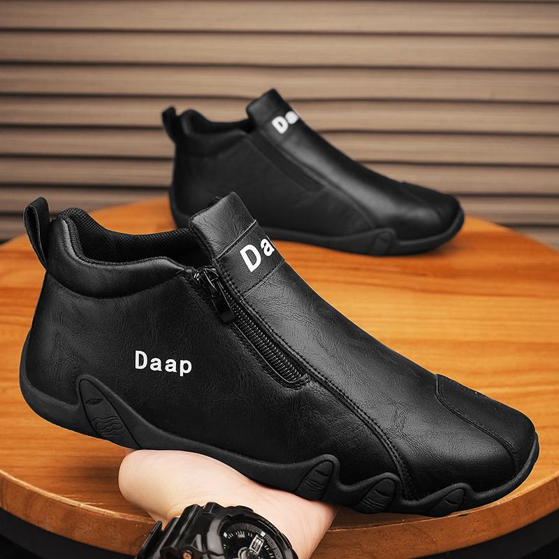 (⏰Limited Time Sale 70% OFF) Men's Handmade Orthopedic Wide Toe Arch Support Slip-On Hiking Shoes Lightweight Waterproof Non-Slip Slip-On Genuine Leather Shoes