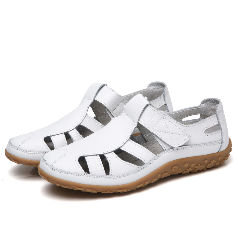 🎁LAST DAY 70% OFF🎁-Women’s Retro Orthopedic Leather Sandals: Soft Sole Walking Shoes with Corrective Arch Support & Adjustable Velcro Straps for All-Day Relief