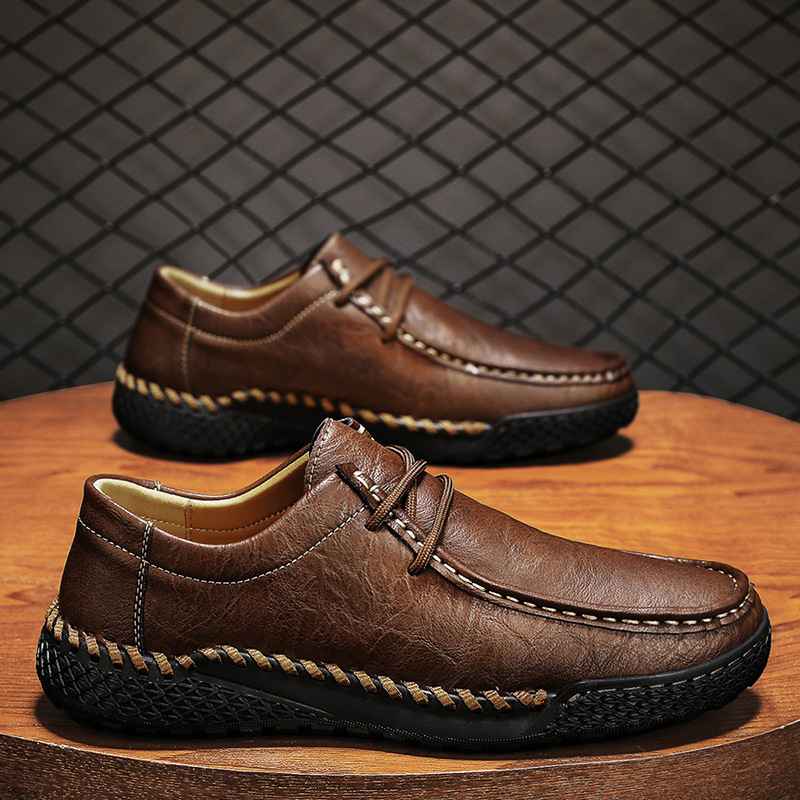 ⏰Clearance Sale – 60% OFF🔥 Men’s Luxury Leather Shoes – Wide Toe Comfort, Arch Support & Easy Slip-On