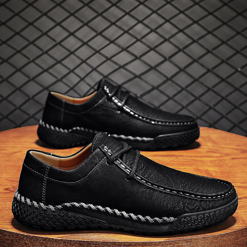 ⏰Clearance Sale – 60% OFF🔥 Men’s Luxury Leather Shoes – Wide Toe Comfort, Arch Support & Easy Slip-On