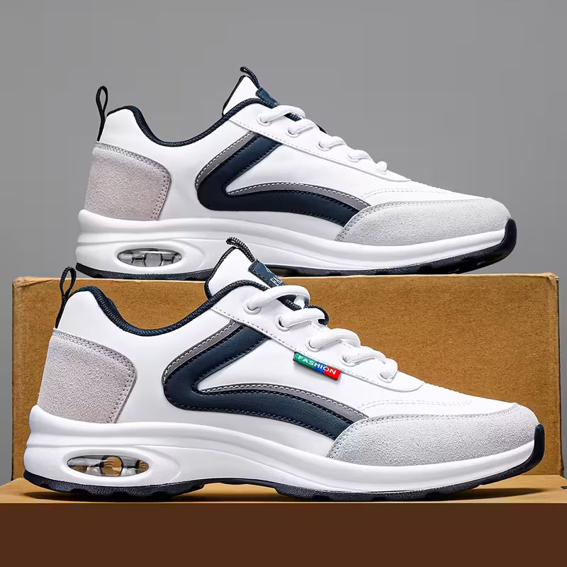 Men's Low-Top Sneakers with Rubber Sole & Traction Tread