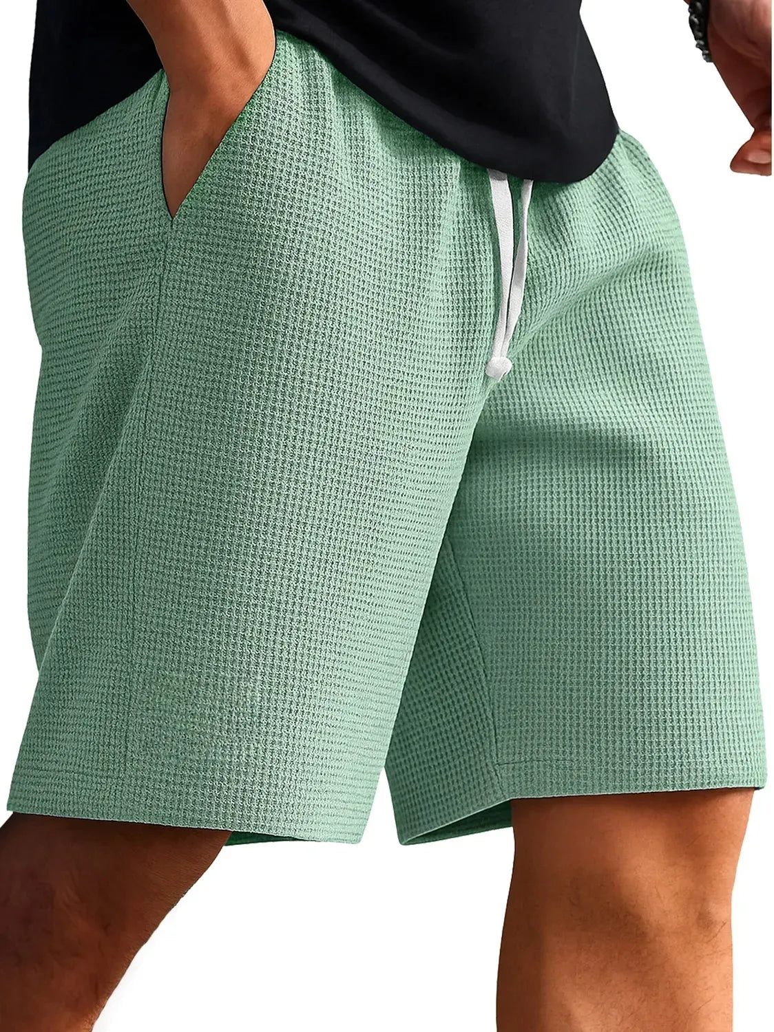 Men’s Waffle Knit Casual Shorts