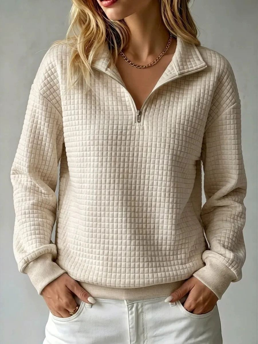 New Arrival🔥 Women's Casual Quilted 1/4 Zip Sweatshirt
