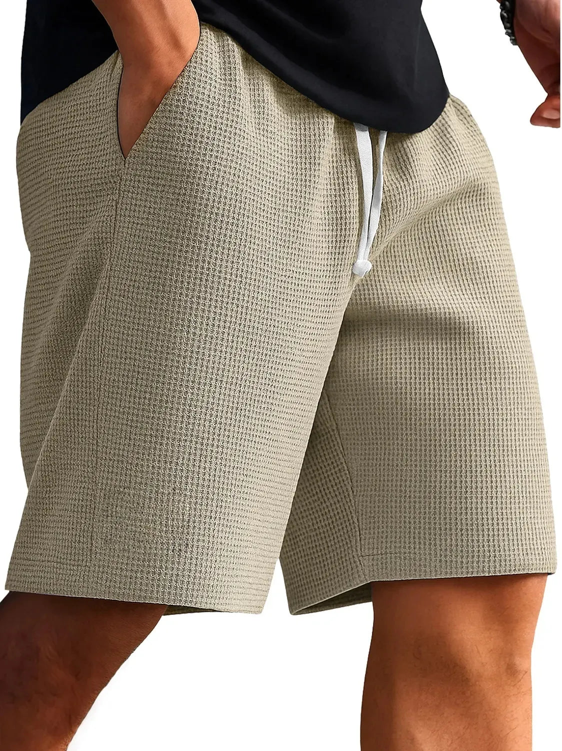 Men’s Waffle Knit Casual Shorts