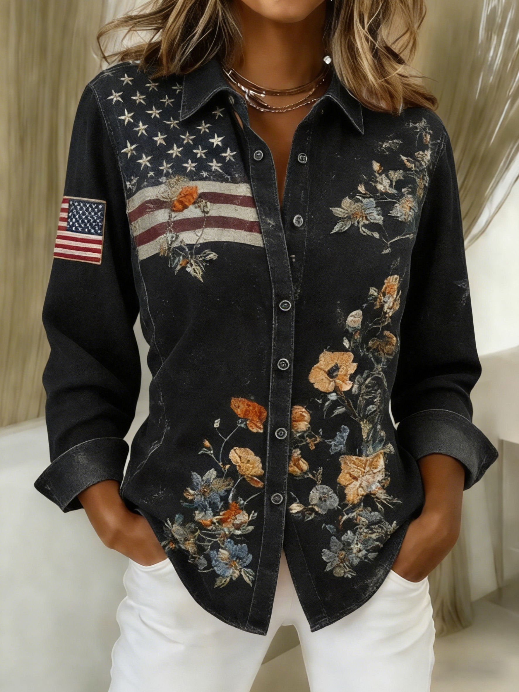 New Arrival 🔥 Women's Casual American 250th Anniversary Print Vintage Shirt