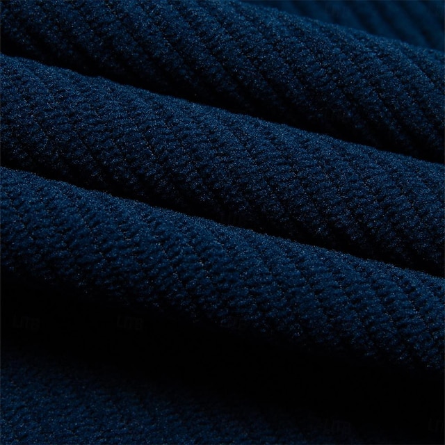 Men's Solid Color Striped Long-Sleeved Outdoor Casual Corduroy Shirt