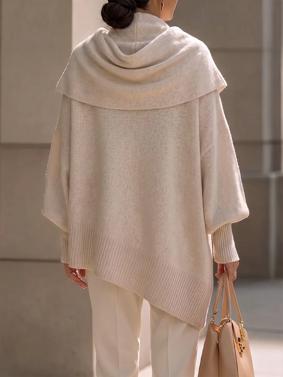 CLEARANCE SALE🔥 Women's solid color turtleneck long-sleeved casual loose knit pullover