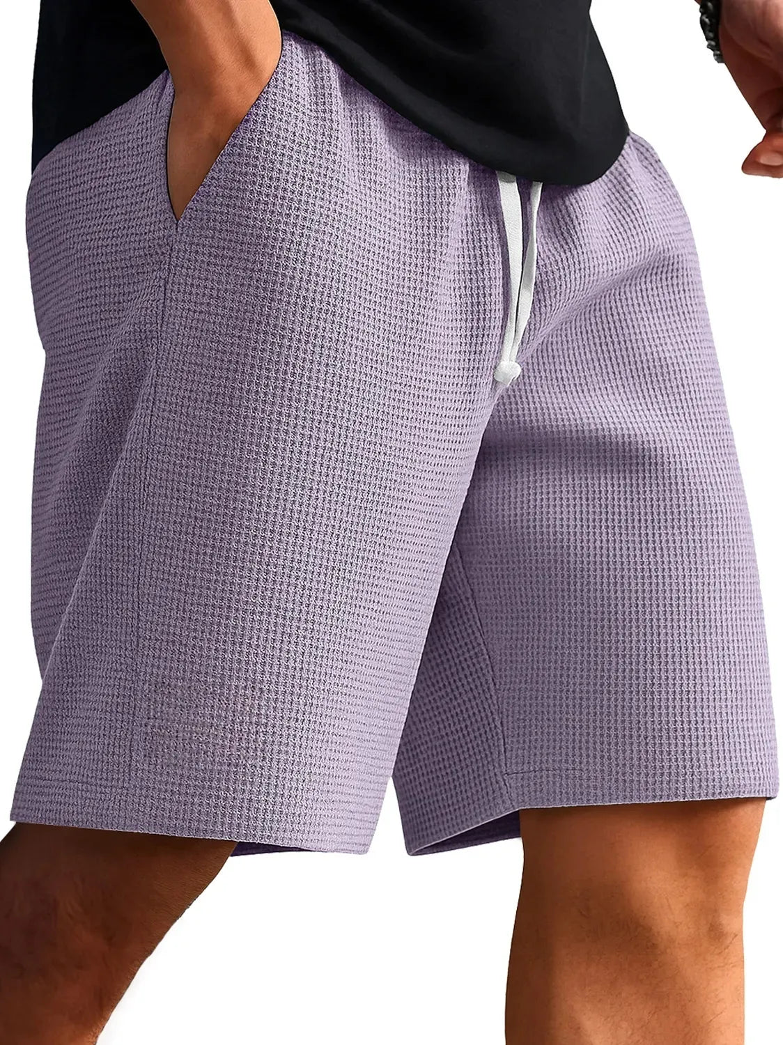 Men’s Waffle Knit Casual Shorts