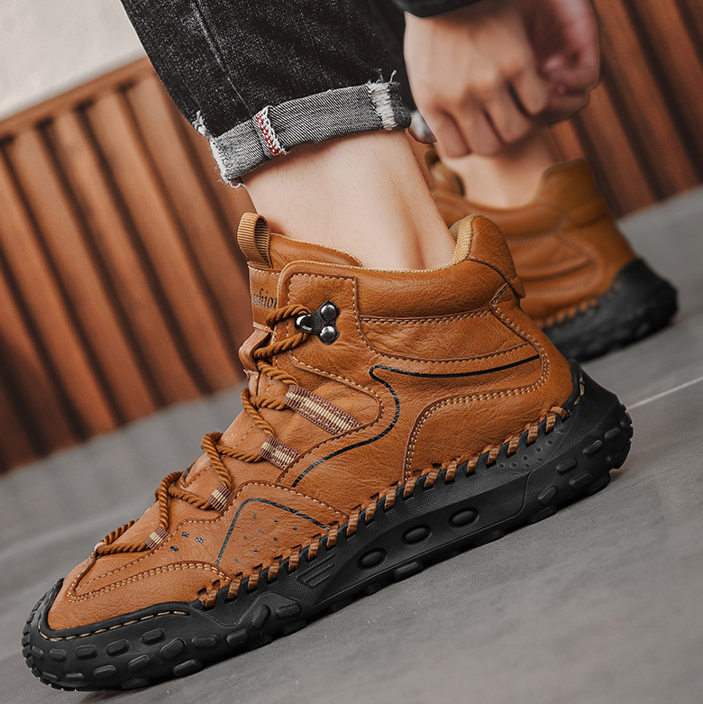 ⏰ 50% off - Men's Genuine Leather Mid-Top Non-Slip Orthopedic Shoes