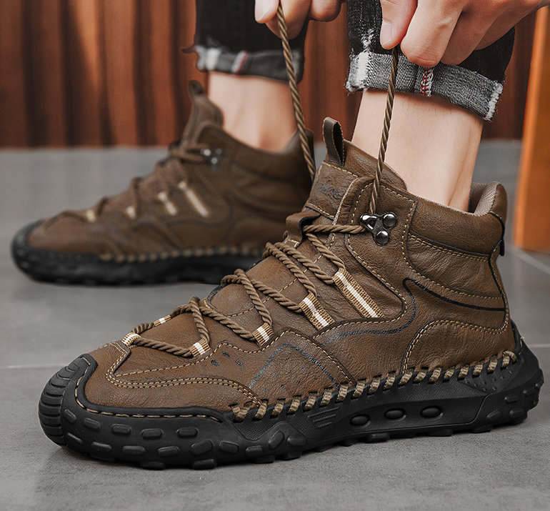 ⏰ 50% off - Men's Genuine Leather Mid-Top Non-Slip Orthopedic Shoes