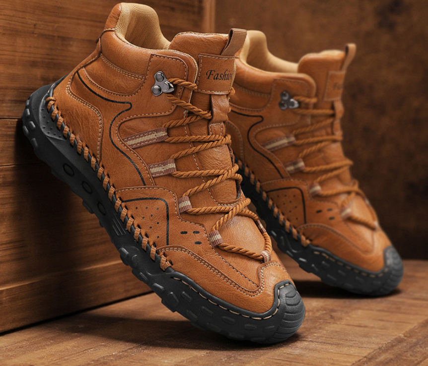 ⏰ 50% off - Men's Genuine Leather Mid-Top Non-Slip Orthopedic Shoes