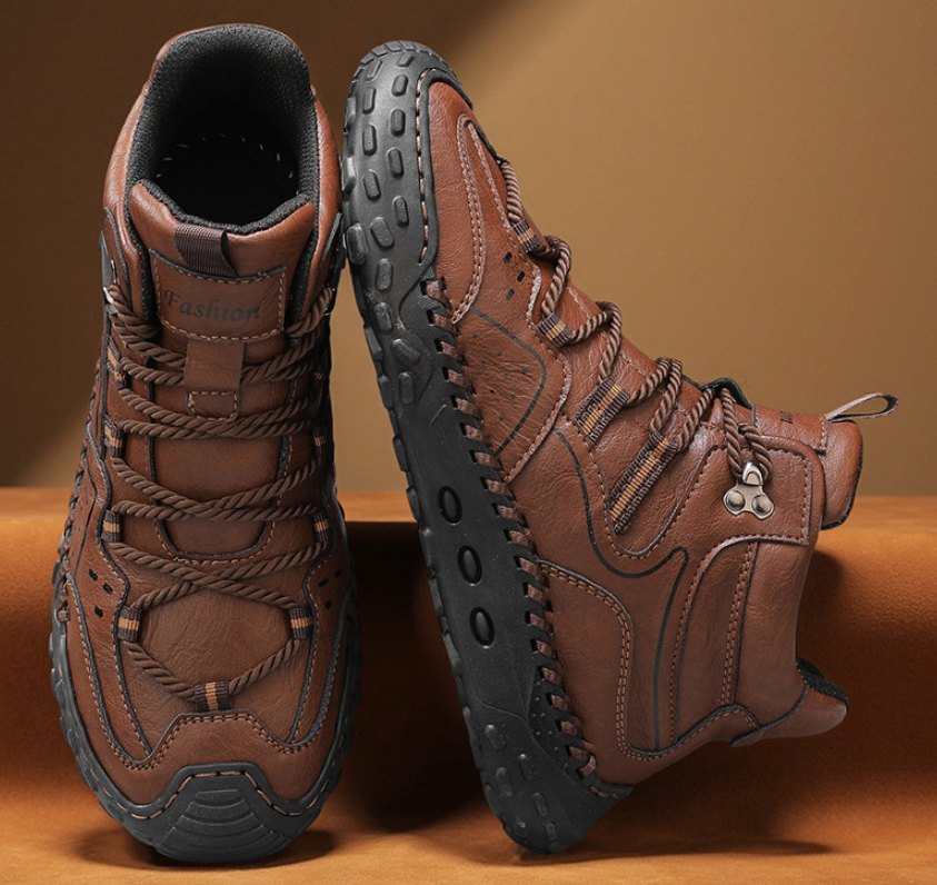 ⏰ 50% off - Men's Genuine Leather Mid-Top Non-Slip Orthopedic Shoes