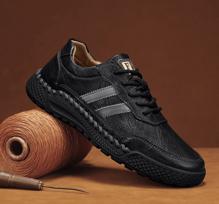 ⏰ 50% Off - Men's Genuine Leather Low-Top Non-Slip Orthopedic Shoes